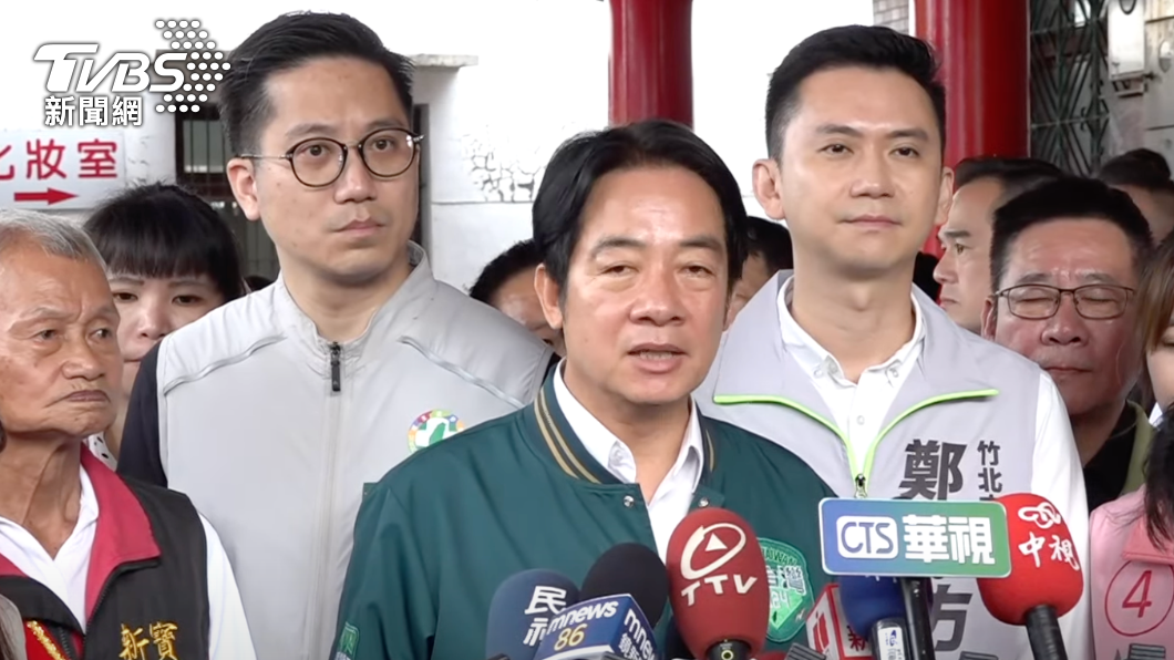 賴清德今日出席新竹縣第二選區寶山挺台灣曾聖凱後援會成立大會。(圖/TVBS)