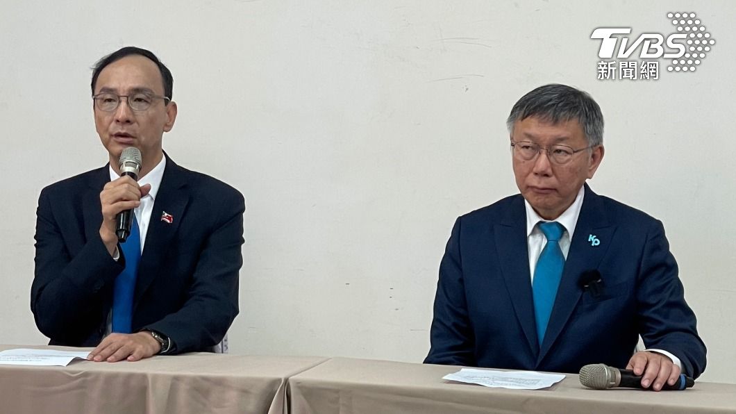 藍白政黨協商,會後發表共同聲明。(圖/潘建樺攝)