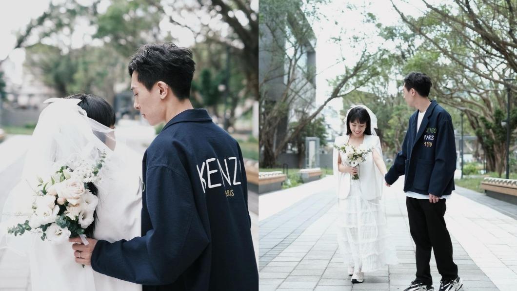 朱咩曬出一系列登記結婚照。(圖/翻攝自朱咩IG)