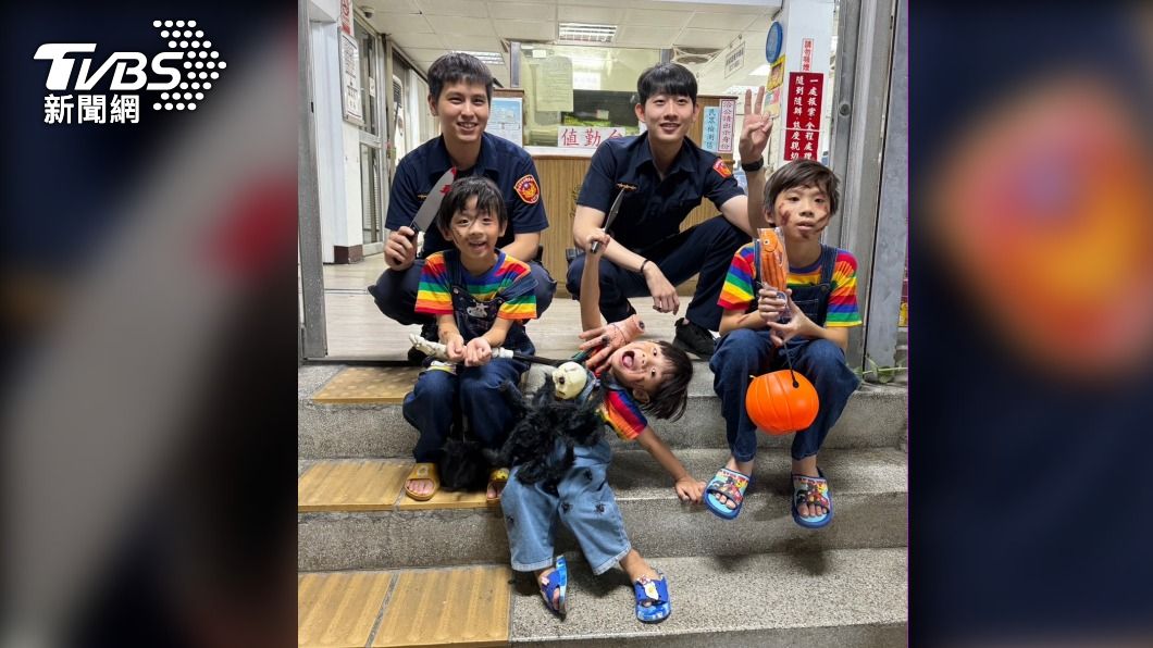 暴動啦！高雄天菜帥警萬聖節發糖　地方媽媽瘋狂包圍派出所