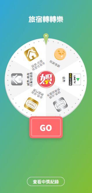聊天室將跳出「旅宿轉轉樂」，點開後即可開始抽獎。