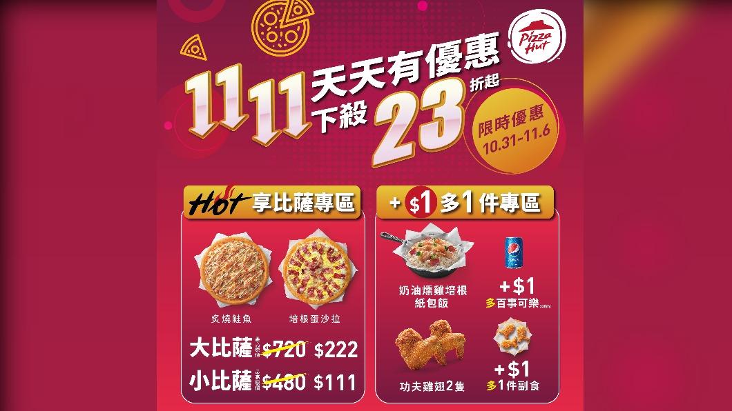 連續14天!必勝客雙11優惠 比薩、點心通通買一送一