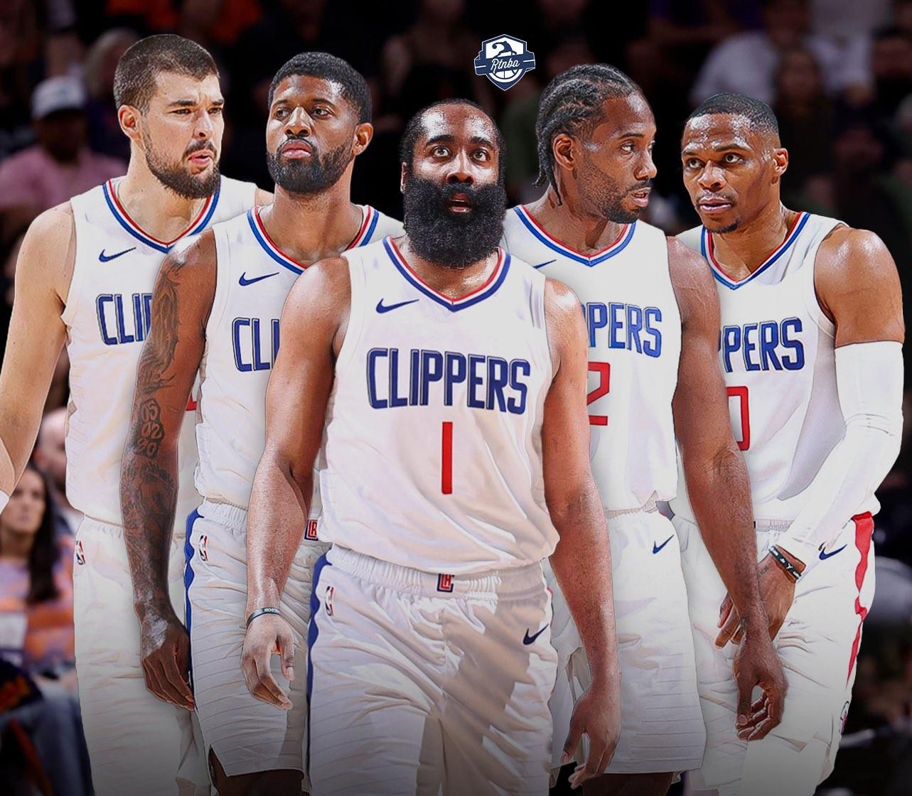 《ESPN》預測快艇先發陣容將是衛斯布魯克、哈登、喬治、雷納德與祖巴克。（圖／翻攝自NBA Retweet X）