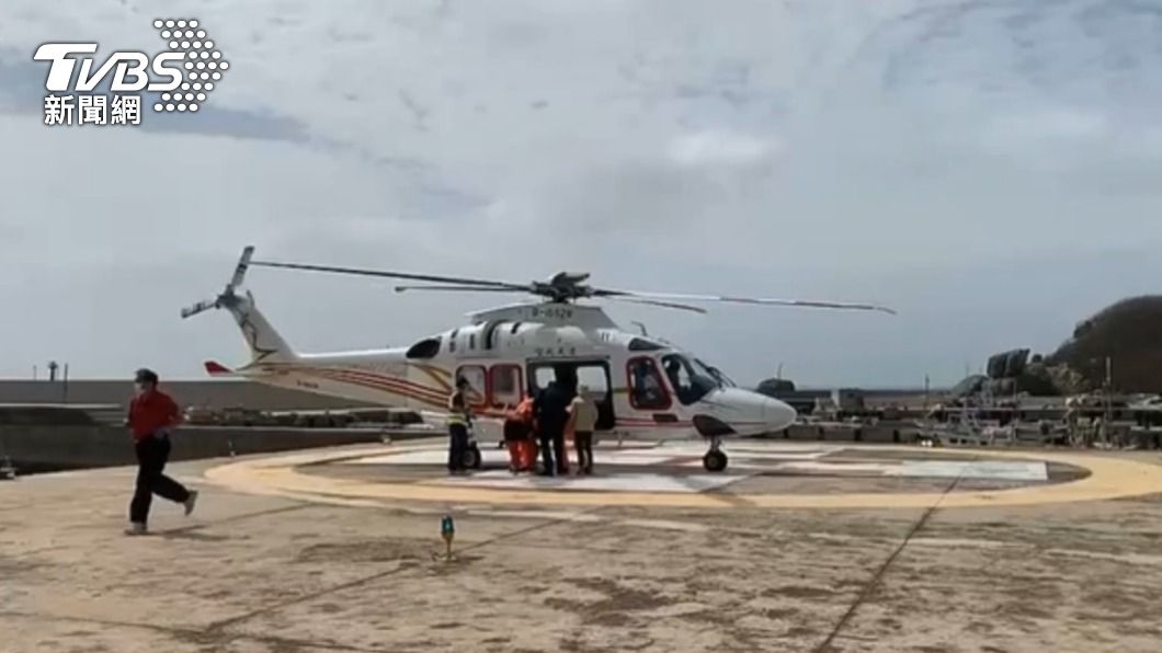 澎湖駐地醫療直升機凌天航空。(圖/TVBS)