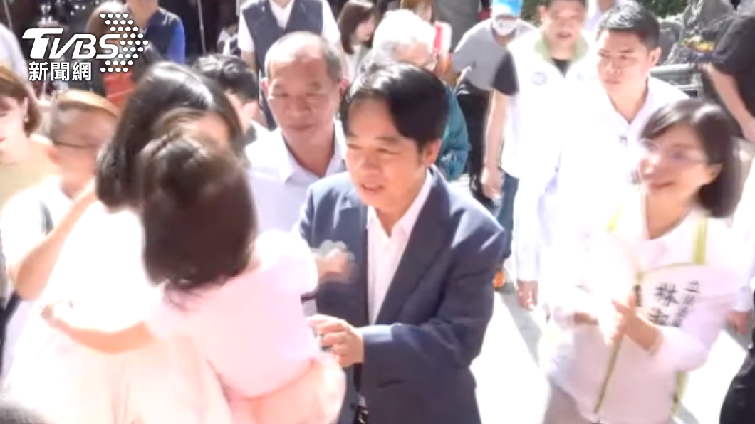 賴清德透露自己的孫子已經回台灣。(圖/TVBS)