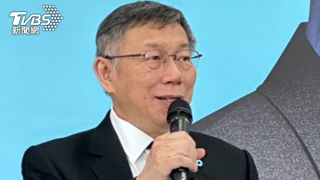 柯文哲今日進行競選總部成立開箱記者會。(圖/陳昫蓁攝)