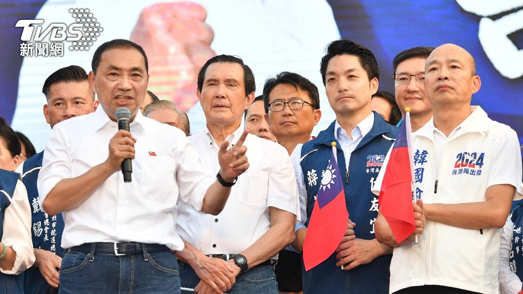 國民黨總統參選人侯友宜今（4）日於台北市舉行「侯友宜暨立委選舉台北誓師大會」。（圖／胡瑞麒攝）