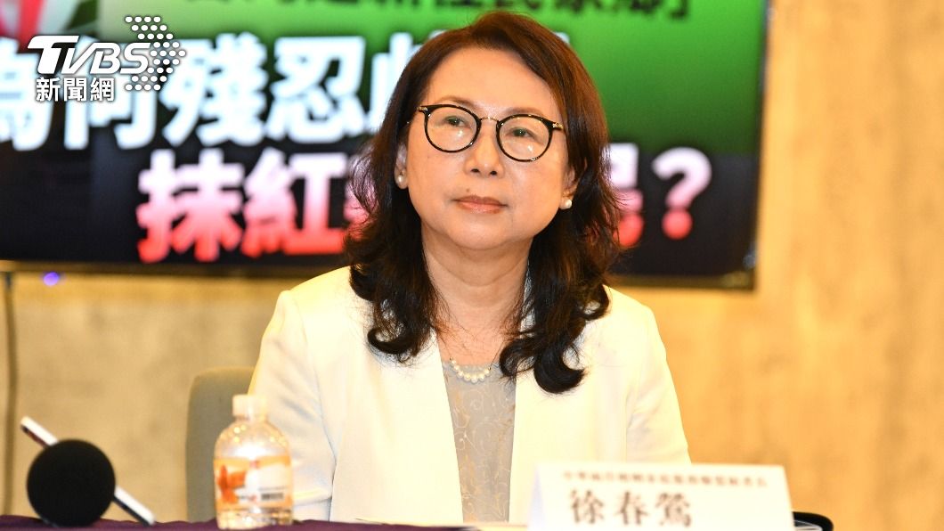 徐春鶯喊話賴清德拿出證據。(圖/胡瑞麟攝)