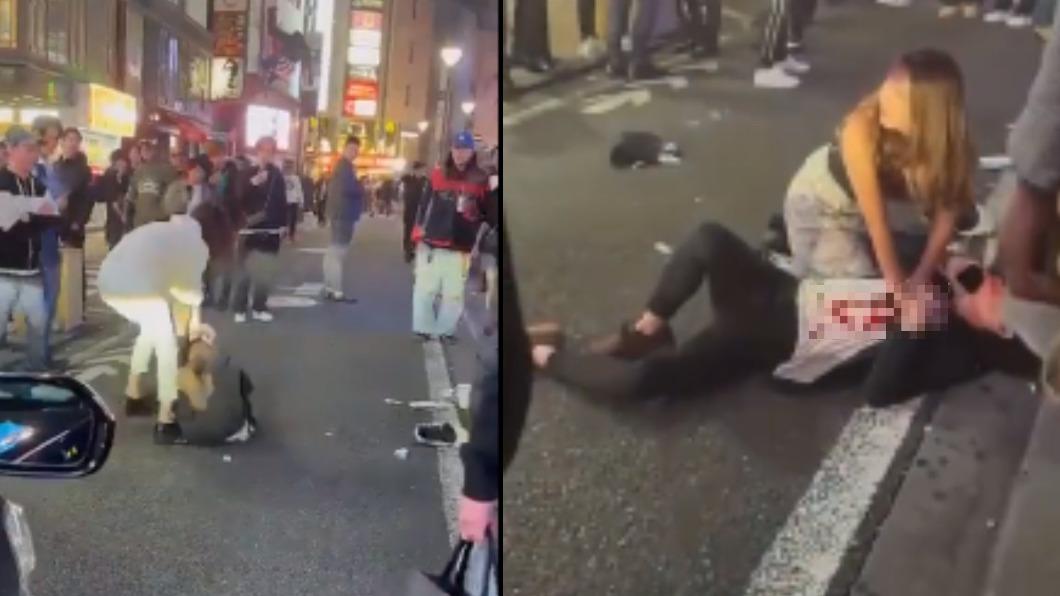新宿當街砍人!男公關濺血倒地 女持刀怒喊:別小看人生