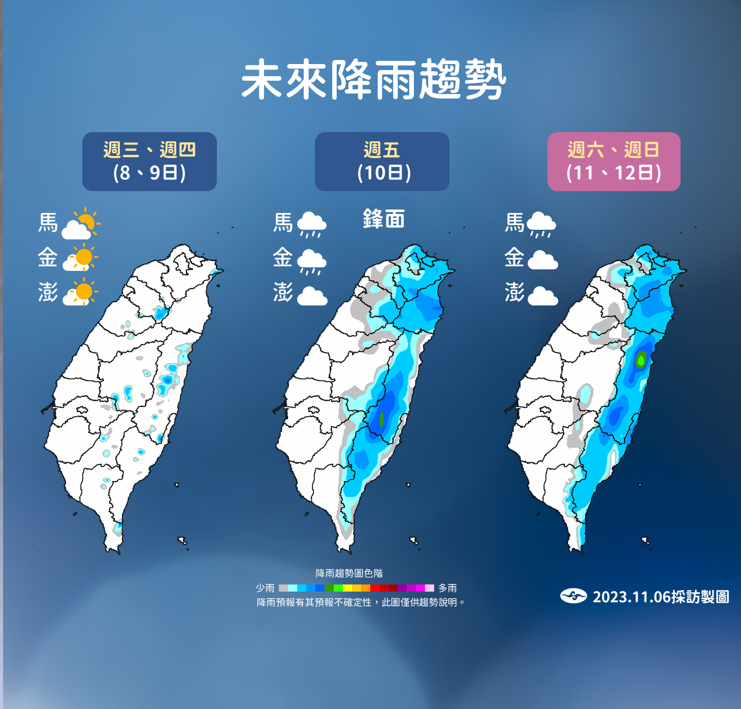 一週溫度趨勢。（圖／氣象署）