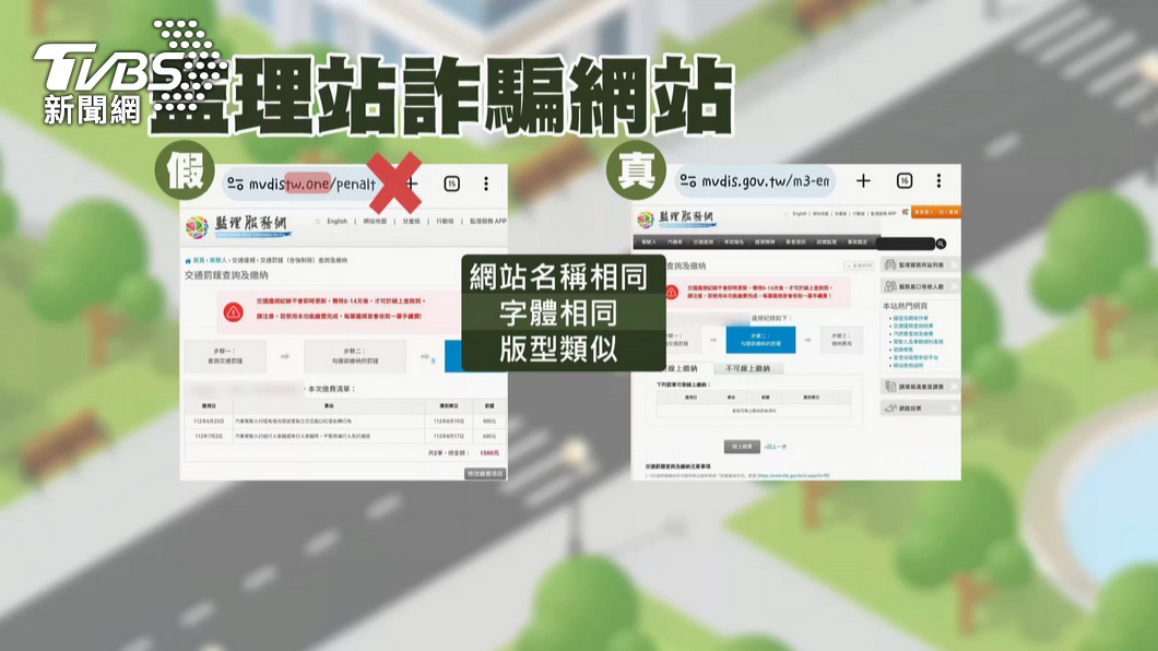 假網站相當逼真。(圖/TVBS資料畫面)