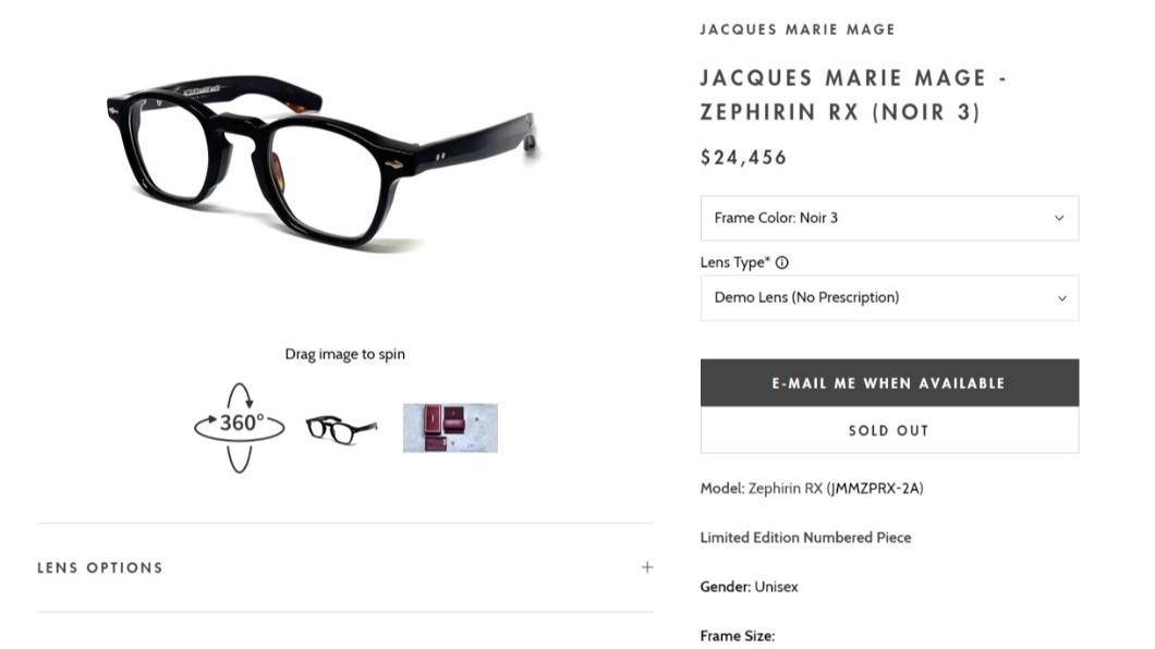 精品品牌JACQUES MARIE MAGE Zephirin Noir3。(圖/翻攝自韓網)