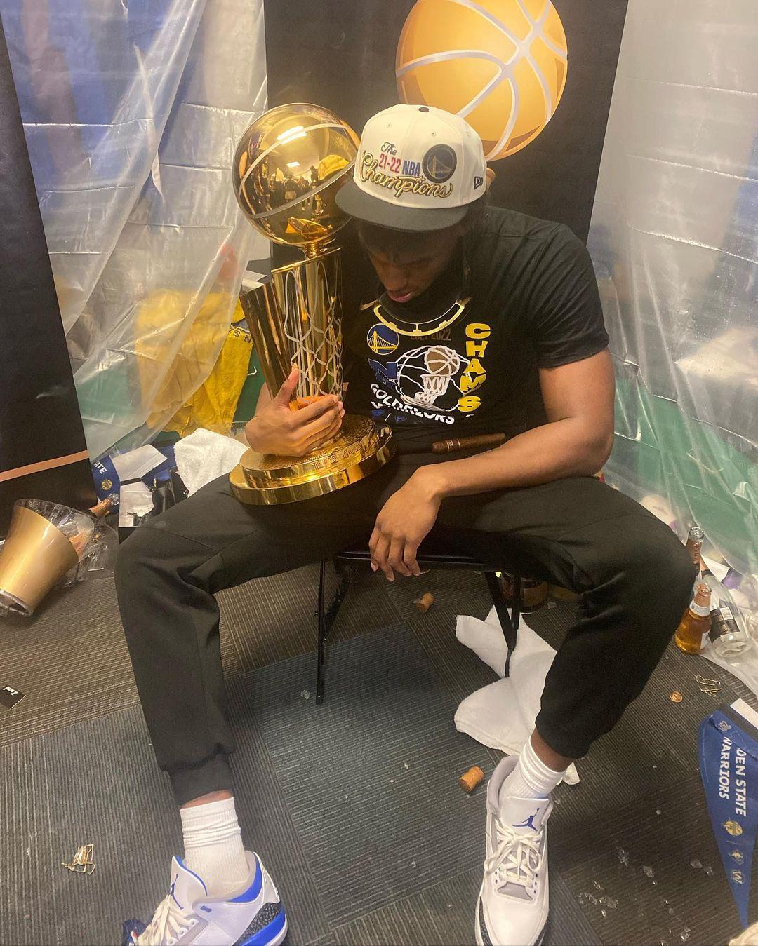 懷斯曼曾於2022年隨勇士拿下總冠軍。(圖/翻攝自James Wiseman IG)