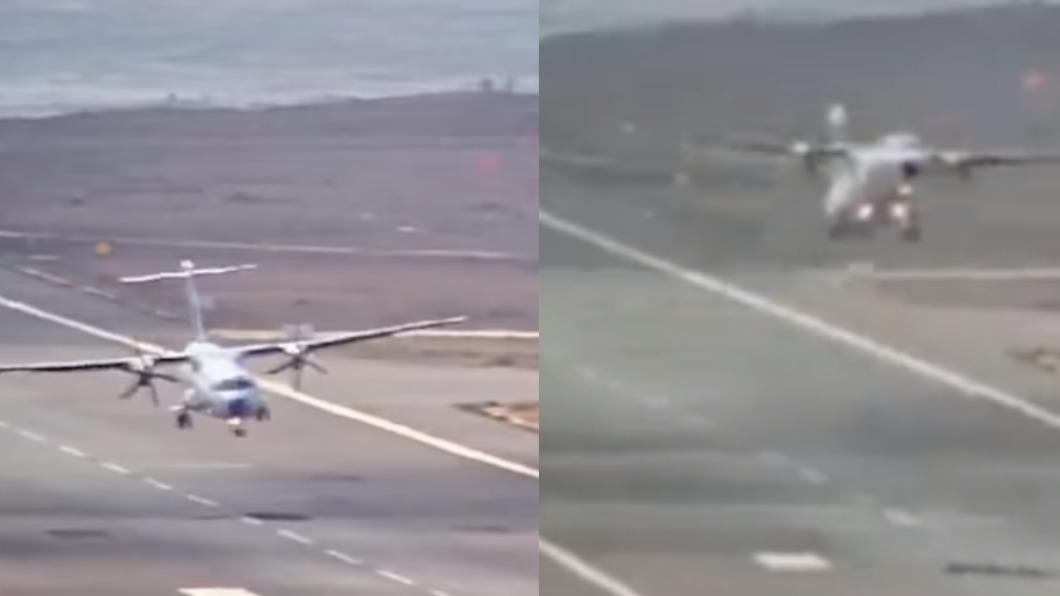 有片/狂風大作! 客機變「跳跳車」連4次降落失敗