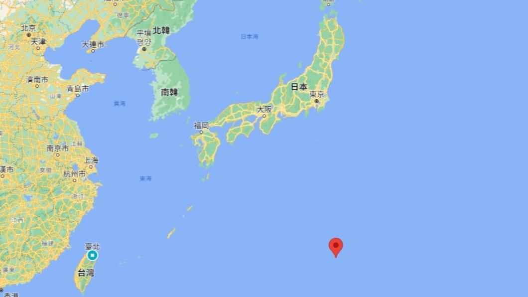 硫磺島所在位置(圖中地標所示)。(圖/翻攝自Google map)