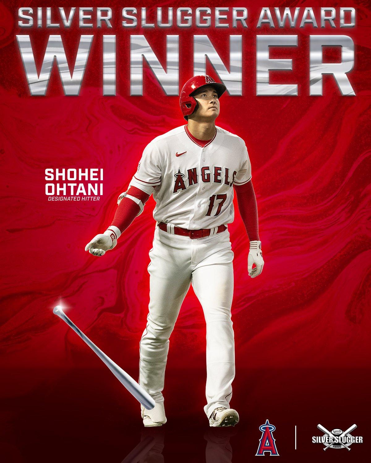大谷翔平獲銀棒獎。(圖/翻攝天使隊 X)