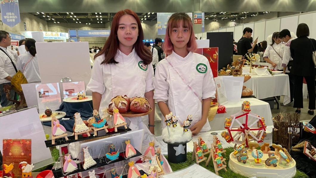 黃羿綾和廖婉彤的「卡通餅乾」製作皆榮獲佳績。(圖/張傳歆同學提供)