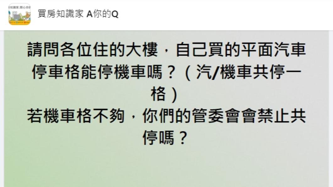 原PO發文。(圖/翻攝自買房知識家 A你的Q臉書)
