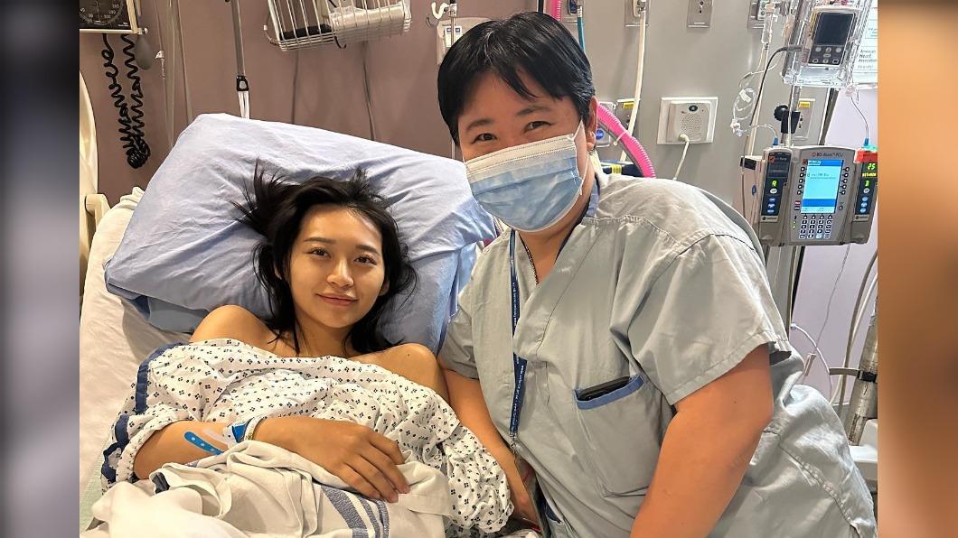 祈錦鈅感謝醫護人員的溫柔陪伴,讓她順利生下女兒。(圖/翻攝自祈錦鈅臉書)
