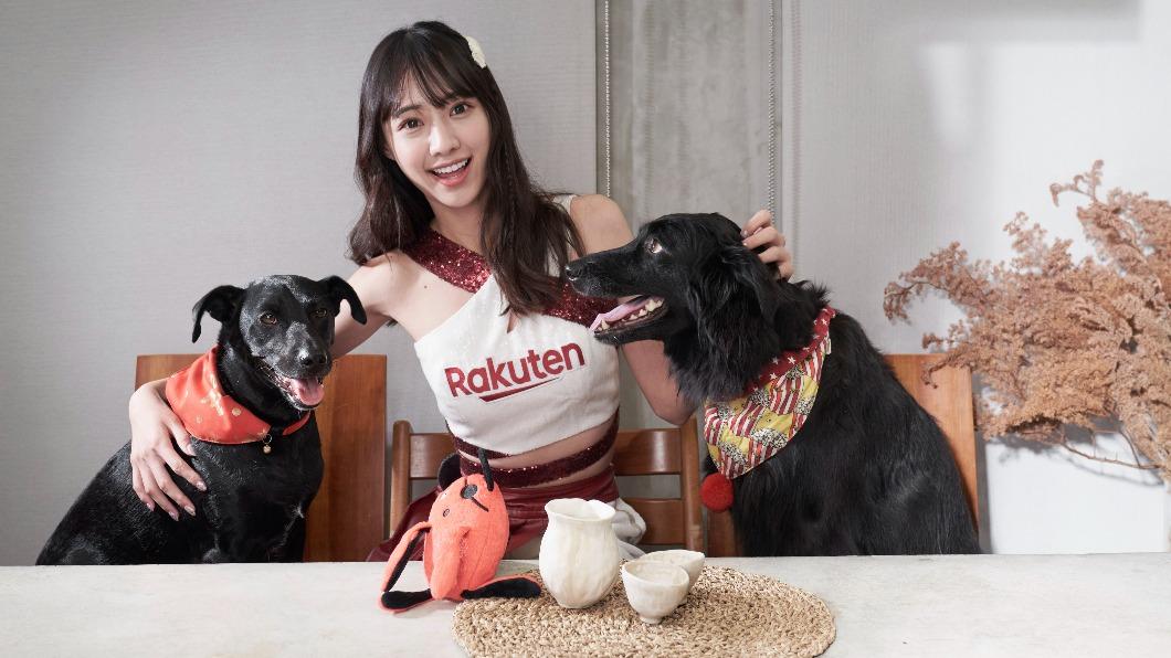 嘎琳都要被可愛的狗狗融化了。(圖/財團法人流浪動物之家基金會提供)