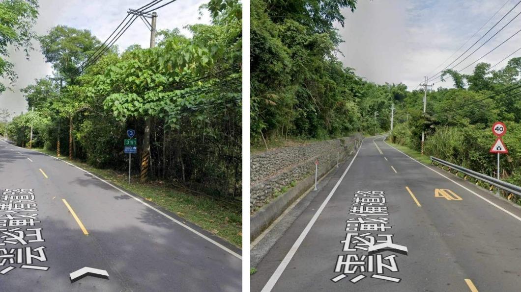 車友在澐密戰備道路上被開單。（圖／翻攝自Google 地圖）