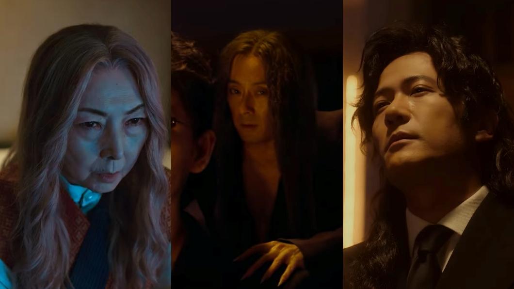 左起幻海(梶芽衣子)、戶愚呂兄(瀧藤賢一)、左京(稻垣吾郎)都在預告中現身。(圖/翻攝自Netflix YouTube)