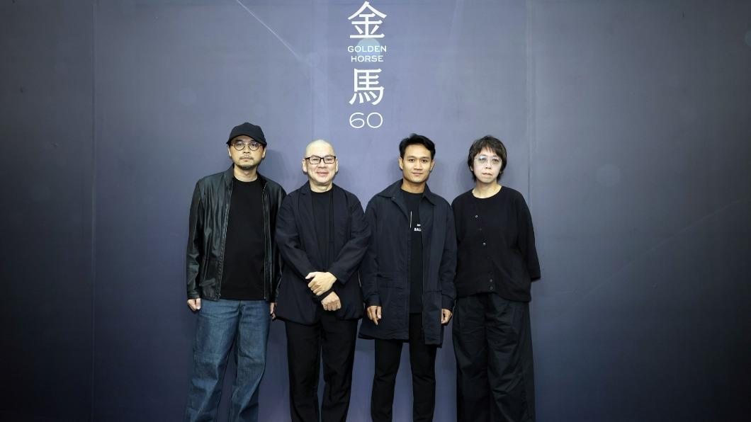 左起《何處》製片王雲霖、導演蔡明亮、演員亞儂弘尚希、公視節目部經理於蓓華。（圖／金馬執委會提供）