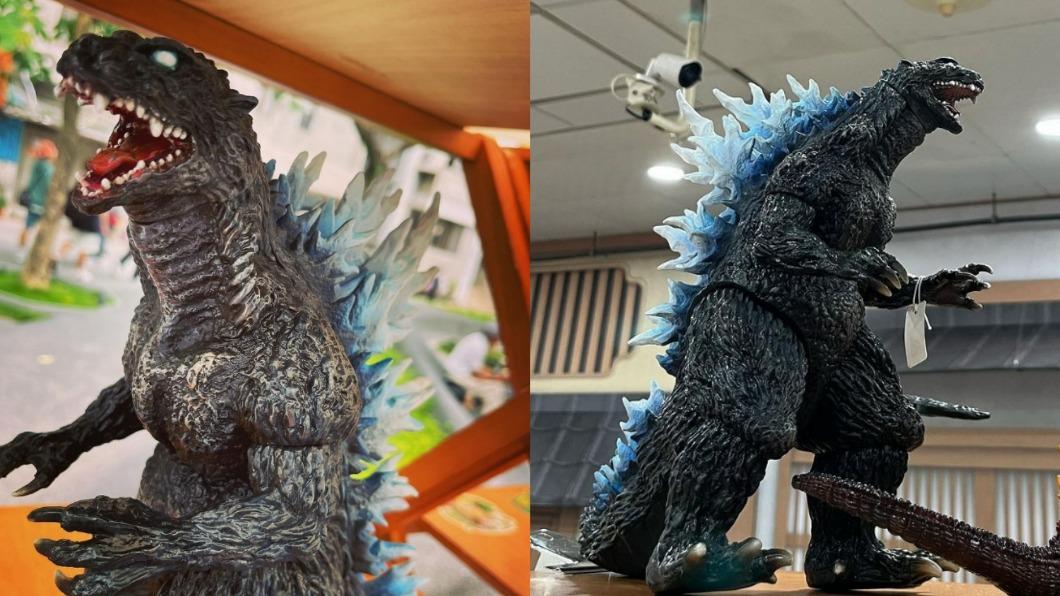 哥吉拉公仔遭竊。(圖/Facebook The ARK Monsters 方舟玩具)