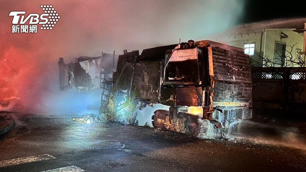 爆炸火災造成當時進行刨路工程的蘇姓勞工身亡。(圖/TVBS)
