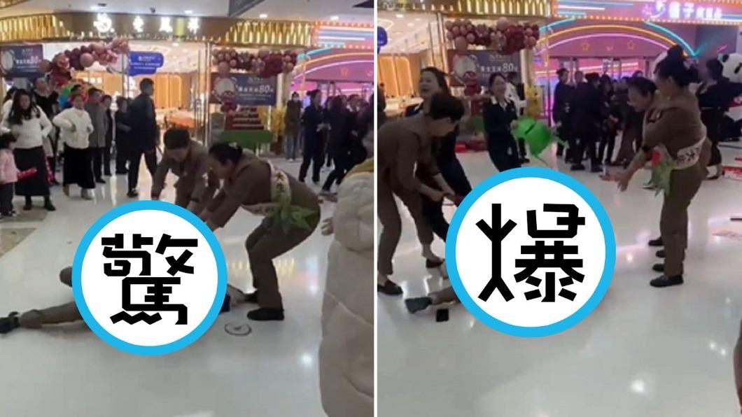 商場變戰場!20櫃姐搶生意「扯衣、砸椅」 互洩春光畫面瘋傳