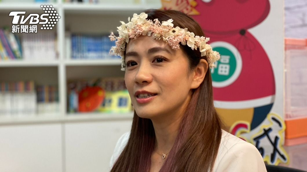 柯以柔眼角微泛淚光。(圖/謝佩樺攝)