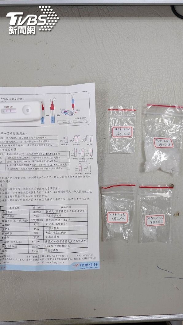 現場查扣毒品安非他命。（圖／TVBS）