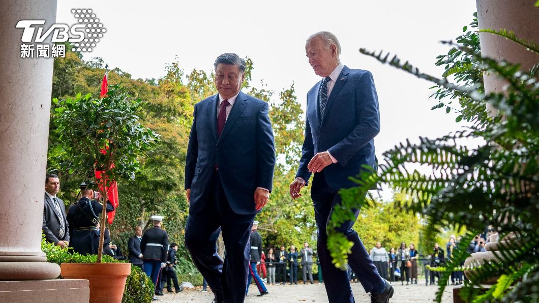 中國國家主席習近平與美國總統拜登。(圖/達志影像美聯社)