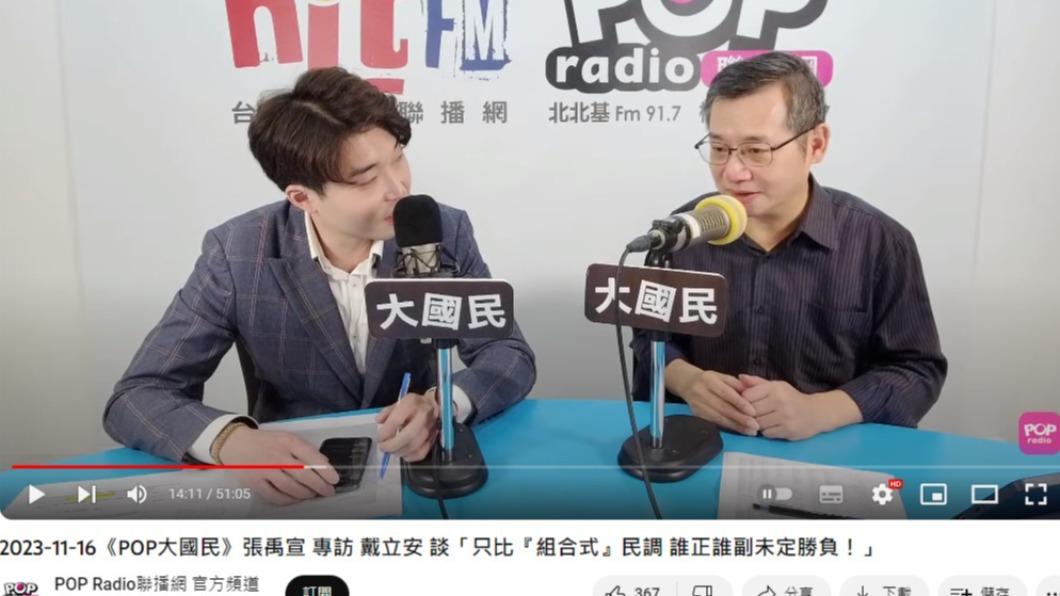 戴立安在節目中分析藍白合。（圖／翻攝自《POP大國民》YT）