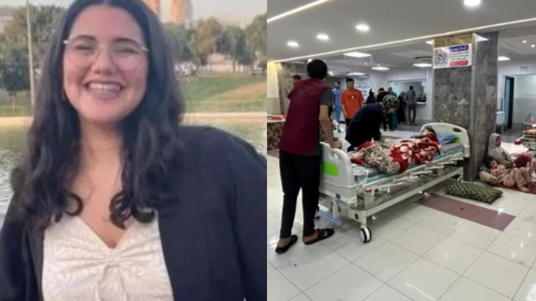 以國19歲女兵馬西亞諾(Noa Marciano)遺體尋獲,加薩最大醫院西法醫院(Al-Shifa Hospital)斷電。(圖/翻攝自《BBC》、《半島電視台》)