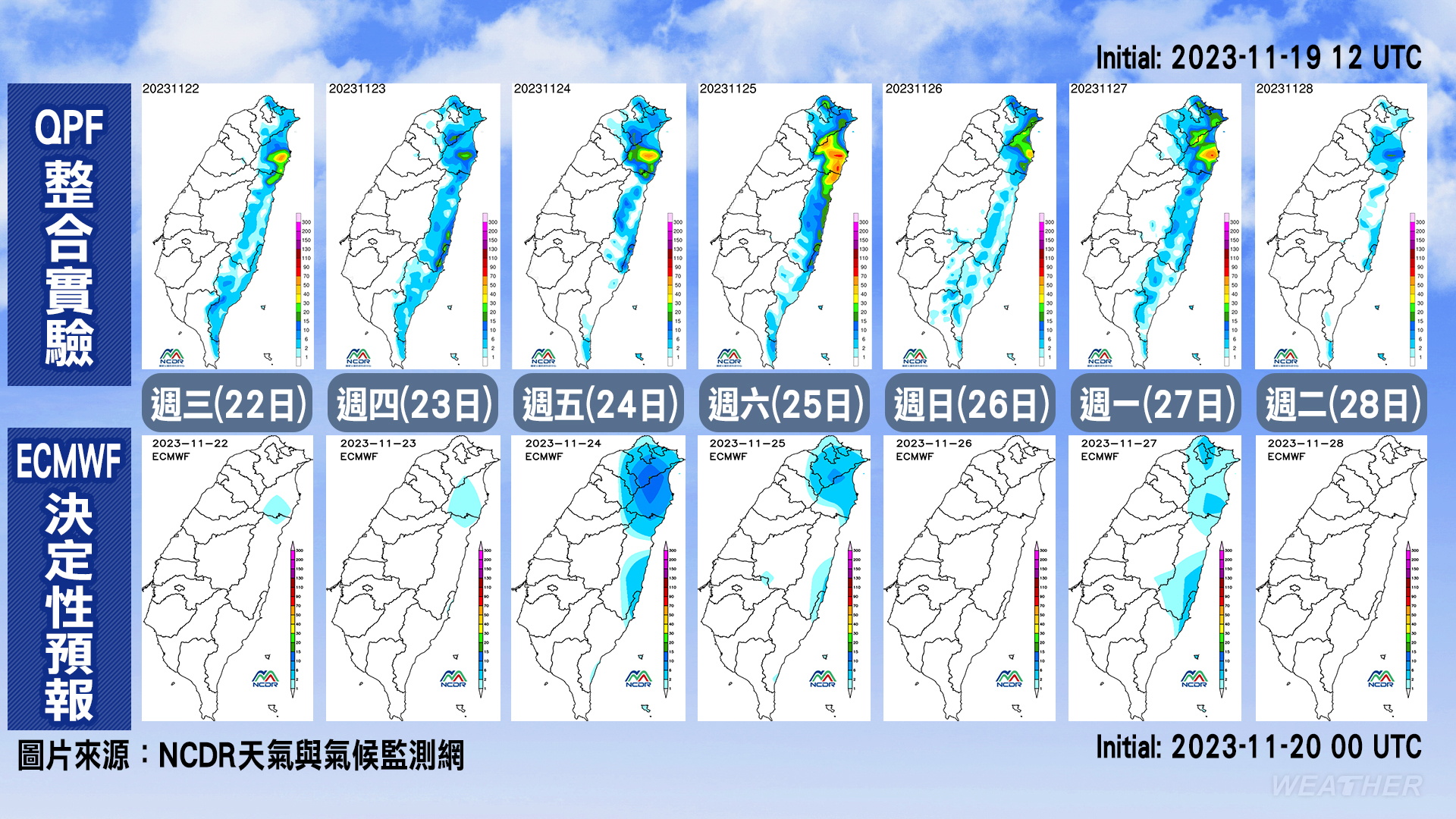 北部、東部將下雨。（圖／TVBS）