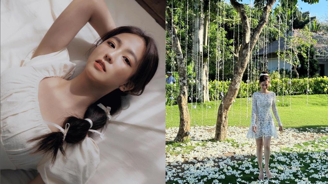 仙氣飄飄!偶像劇女神「婚禮大解放」 鏤空洋裝露美腿網爆動