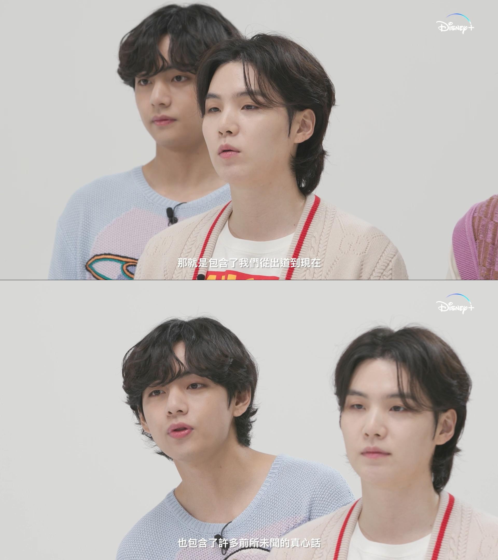 在這次紀錄片中,BTS暢聊超過10年來的各種時刻。(圖/Disney+提供)