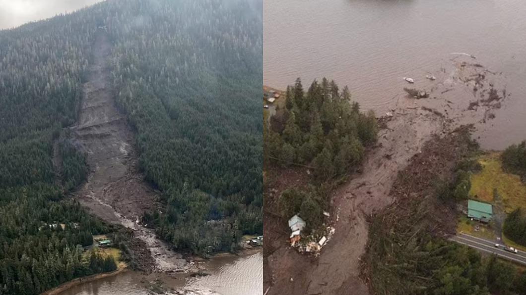 阿拉斯加大雨土石流山坡禿一片 沖毀房屋至少3死3失蹤