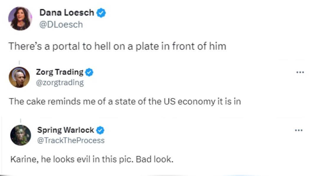 許多對拜登不滿的網友在下方留言。（圖／翻攝自X@DLoesch、@zorgtrading、@TrackTheProcess）