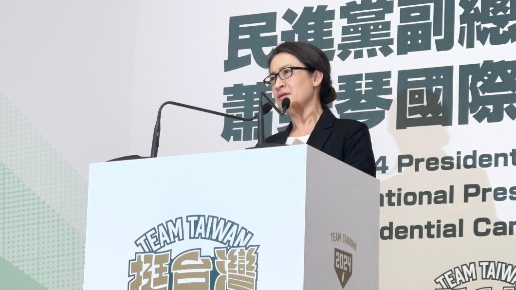 民進黨副總統參選人蕭美琴。(圖/潘建樺攝)