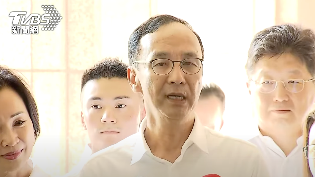 23日受訪被問及柯志恩有無哭,朱立倫先答:「不會啦」。(圖/TVBS資料畫面)