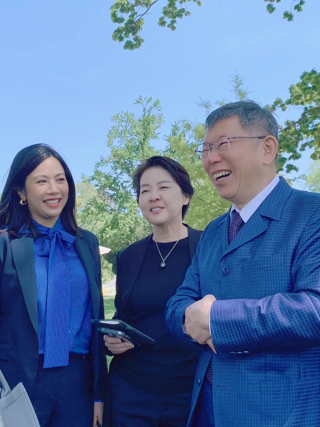 吳欣盈的外語流利，4月陪同柯文哲訪美，被黨內認為表現不俗。（圖／翻攝自吳欣盈臉書）