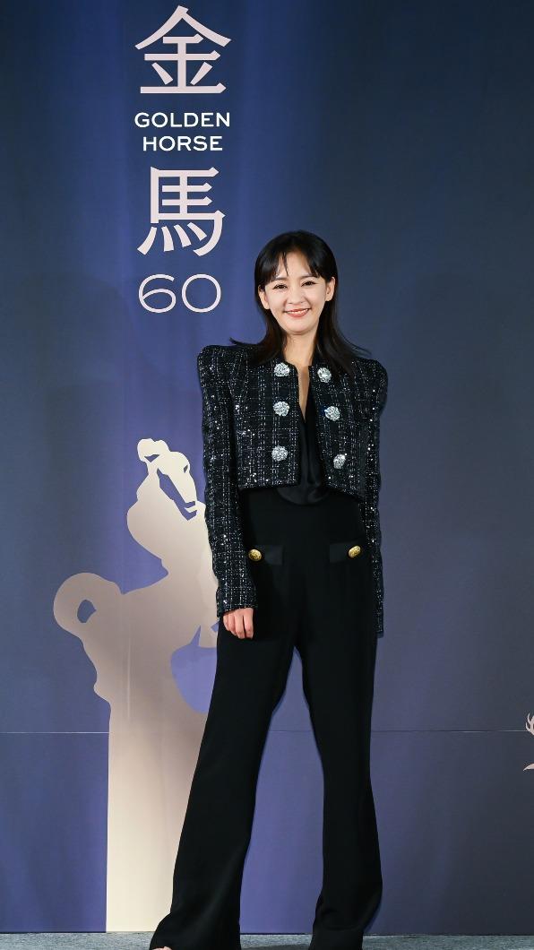 陳意涵透露今晚會穿幸運物青色內褲出席。（圖／金馬執委會提供）