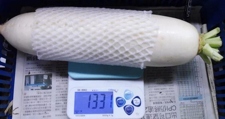 白蘿蔔驗出農藥殘留,。(圖/北市政府衛生局)