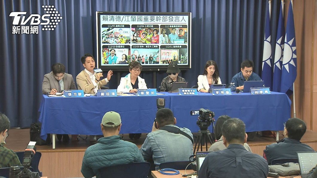記者會中指出,蔡耀頡是賴清德、江肇國的「重要幹部發言人」。(圖/TVBS)