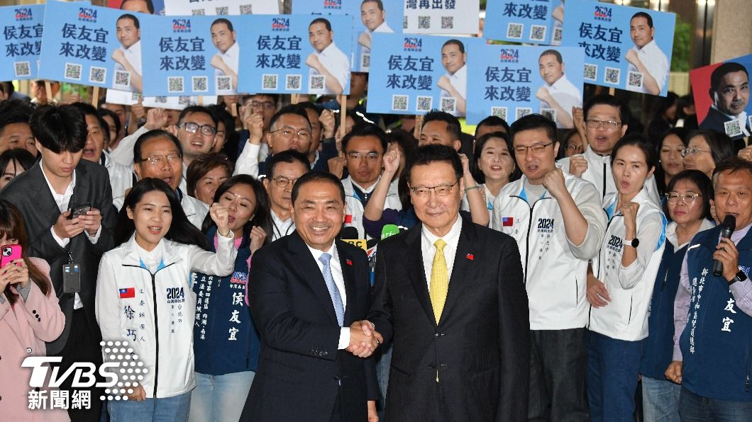 國民黨總統參選人侯康配。(圖/胡瑞麒攝)