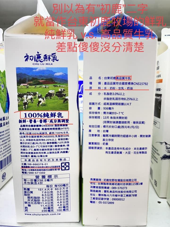 原PO分享兩者成分差異。(圖/翻攝自臉書「我愛全聯-好物老實説」)