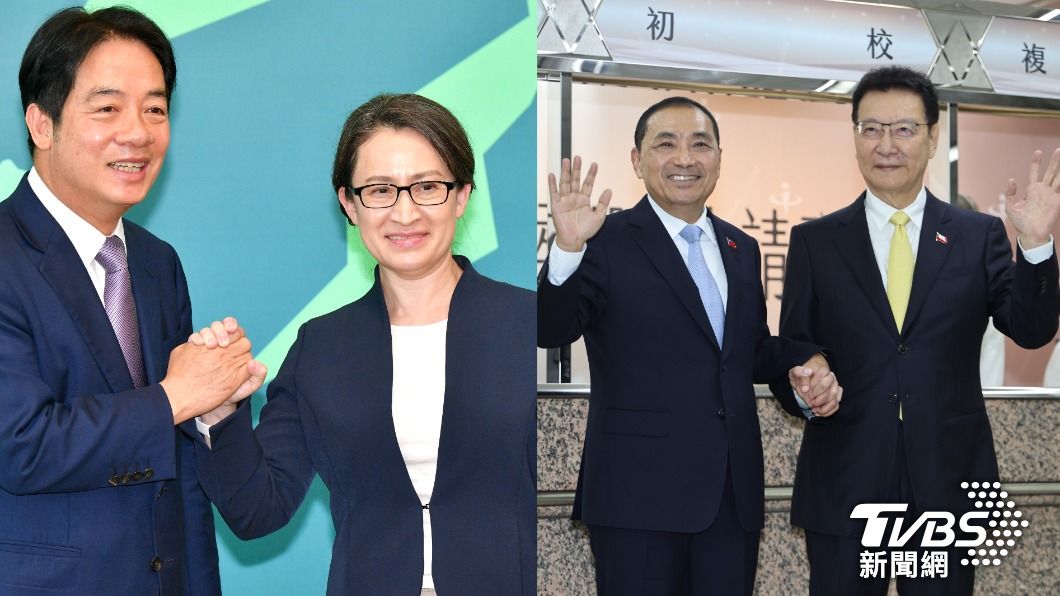 賴蕭配與侯康配雙方支持度不分軒輊。（圖／TVBS資料照）