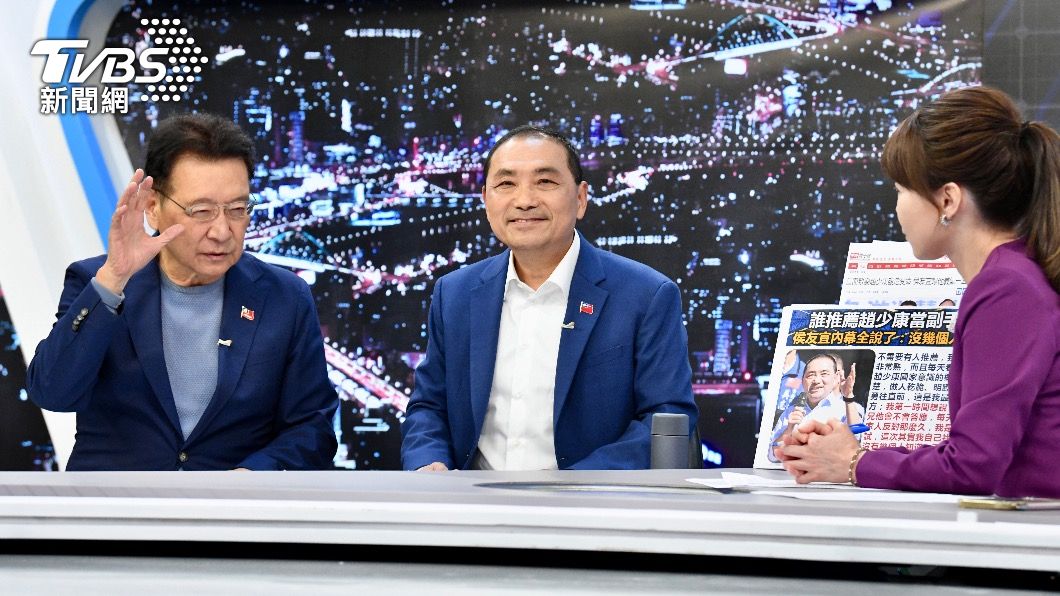 國民黨總統參選人侯友宜、副手人選趙少康接受TVBS專訪。（圖／胡瑞麒攝）